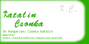 katalin csonka business card